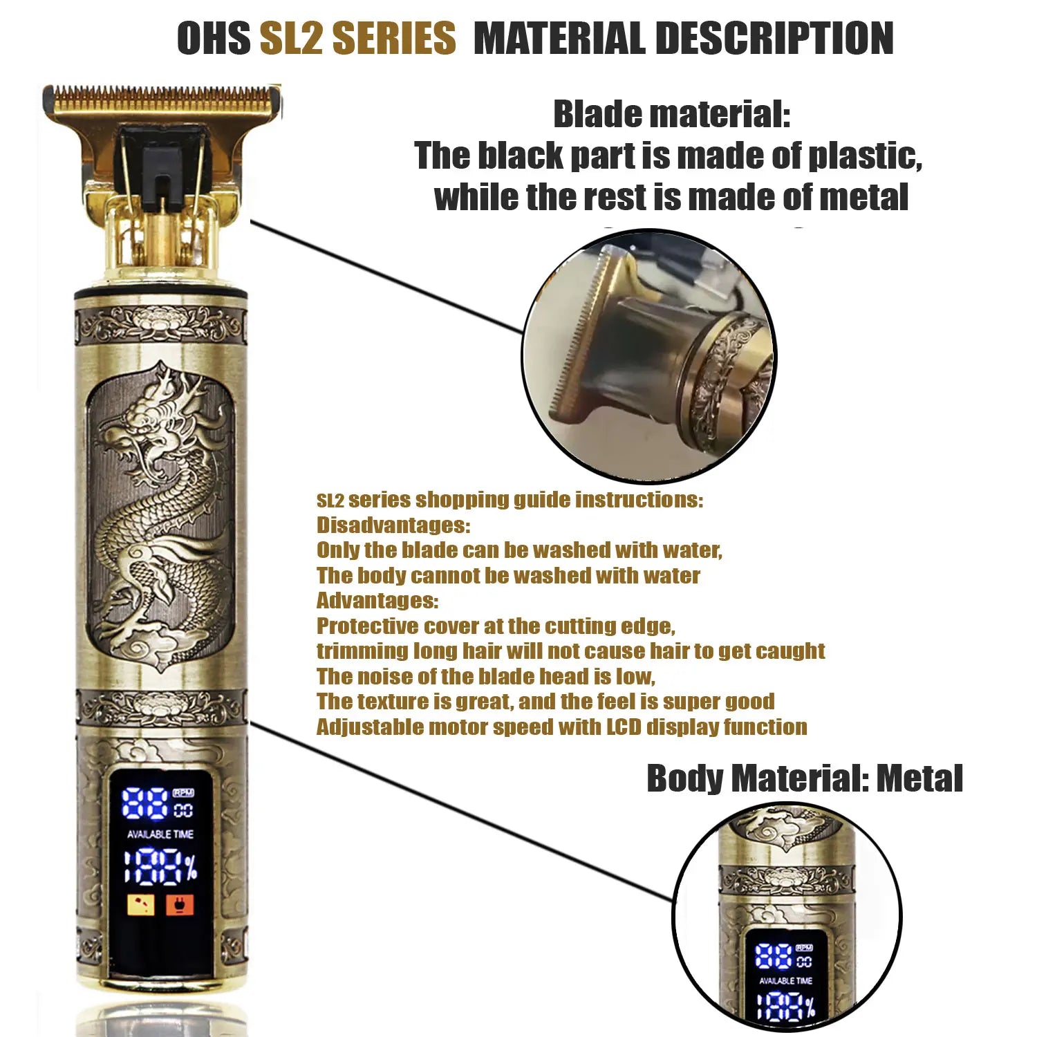 Aparador de Barba T9 - Máquina de Barbear Profissional