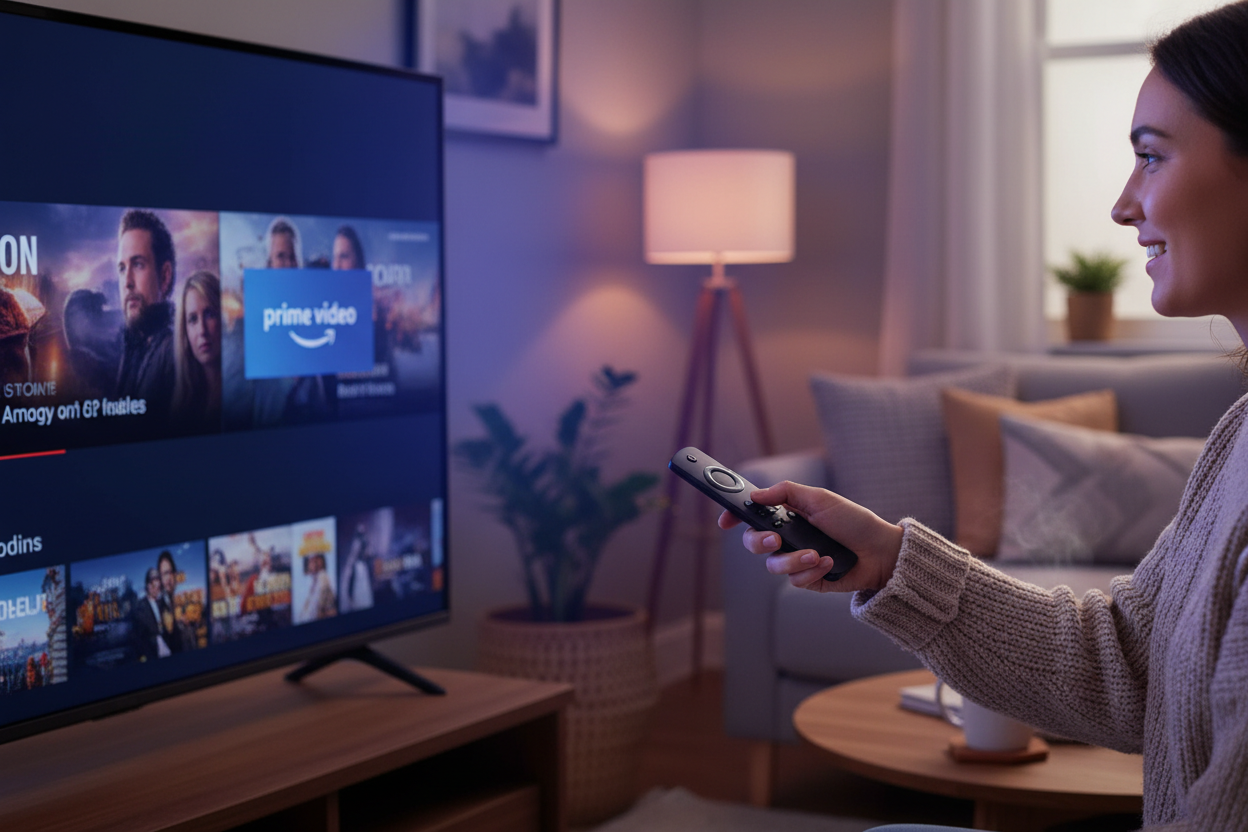 Fire TV Stick em uso